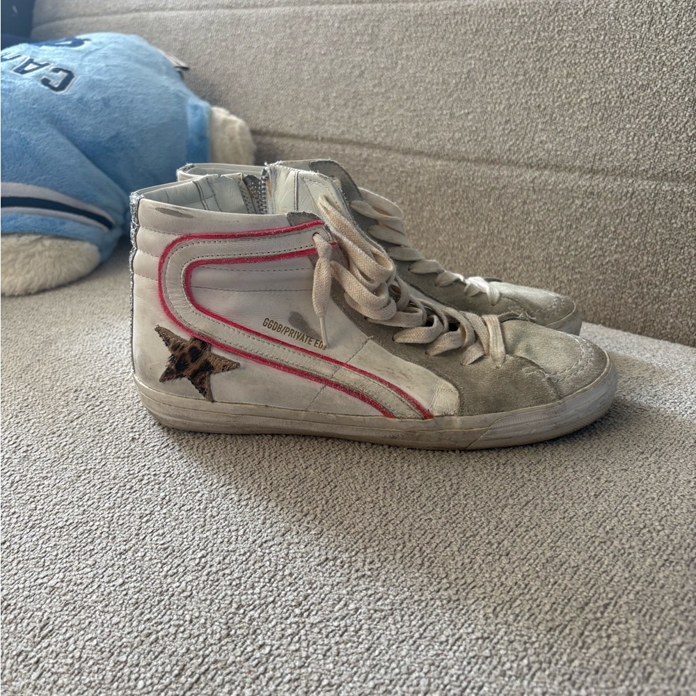 Like new Golden Goose White and Pink Sneakers